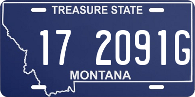 MT license plate 172091G
