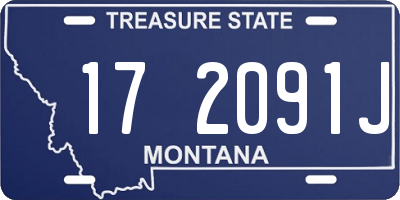 MT license plate 172091J