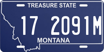 MT license plate 172091M