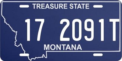 MT license plate 172091T
