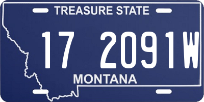 MT license plate 172091W