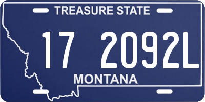 MT license plate 172092L