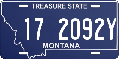 MT license plate 172092Y