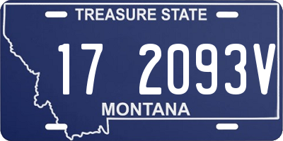 MT license plate 172093V