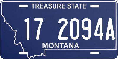 MT license plate 172094A