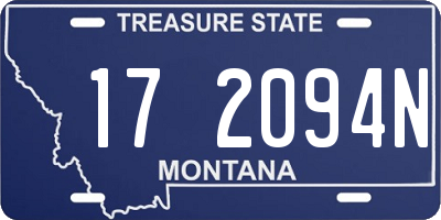 MT license plate 172094N