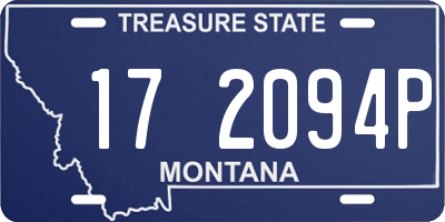 MT license plate 172094P