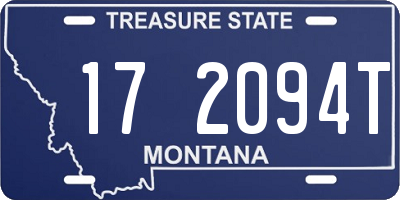 MT license plate 172094T
