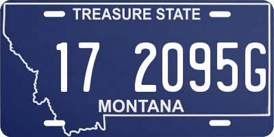 MT license plate 172095G