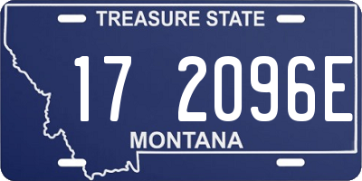 MT license plate 172096E
