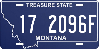 MT license plate 172096F