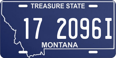 MT license plate 172096I