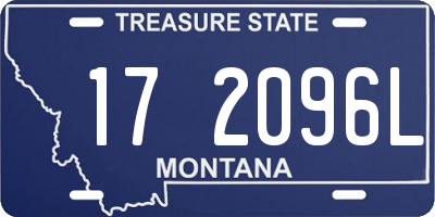 MT license plate 172096L