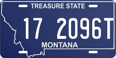 MT license plate 172096T