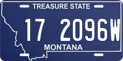 MT license plate 172096W