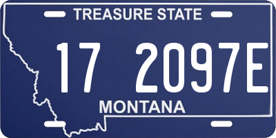 MT license plate 172097E