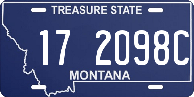 MT license plate 172098C