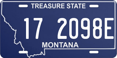 MT license plate 172098E
