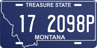 MT license plate 172098P