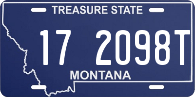 MT license plate 172098T