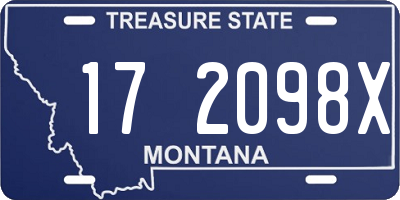 MT license plate 172098X