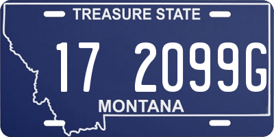 MT license plate 172099G
