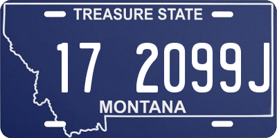 MT license plate 172099J