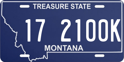 MT license plate 172100K