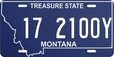 MT license plate 172100Y