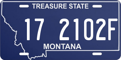 MT license plate 172102F