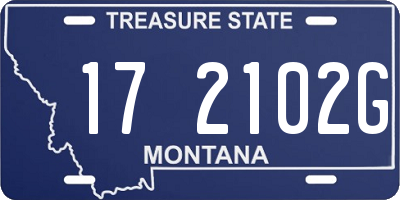 MT license plate 172102G