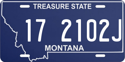 MT license plate 172102J
