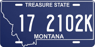 MT license plate 172102K