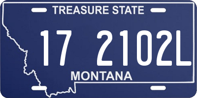 MT license plate 172102L