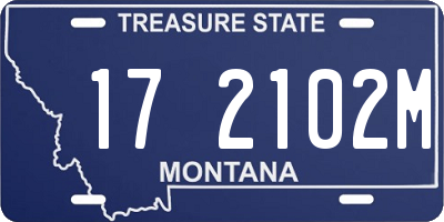 MT license plate 172102M
