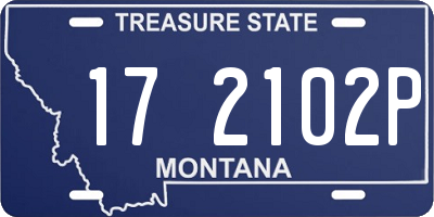 MT license plate 172102P