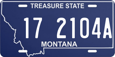 MT license plate 172104A