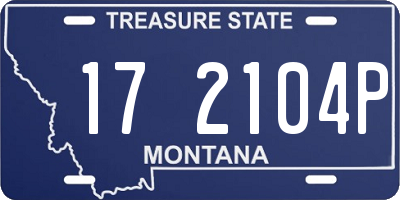 MT license plate 172104P