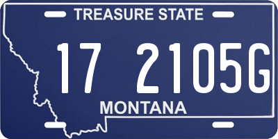 MT license plate 172105G