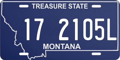 MT license plate 172105L