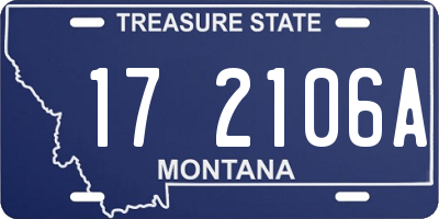MT license plate 172106A