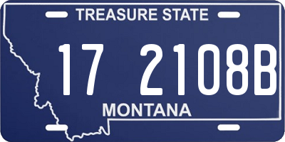 MT license plate 172108B