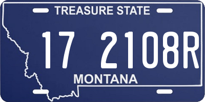 MT license plate 172108R