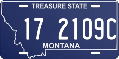 MT license plate 172109C