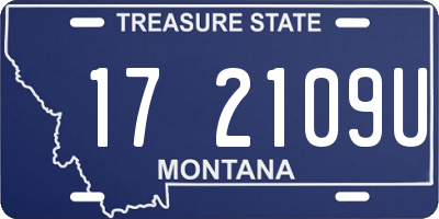 MT license plate 172109U