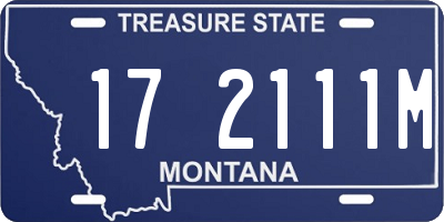 MT license plate 172111M