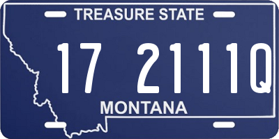 MT license plate 172111Q
