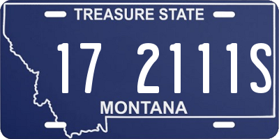MT license plate 172111S