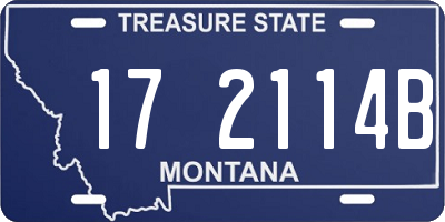 MT license plate 172114B