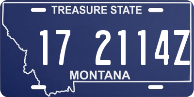 MT license plate 172114Z